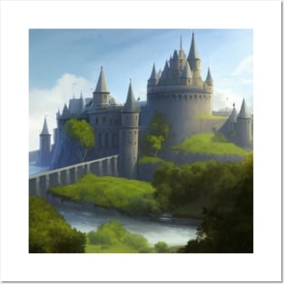 Medieval fantasy castle hecho por I.A. Posters and Art